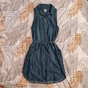 Denim Button Down Mini Dress